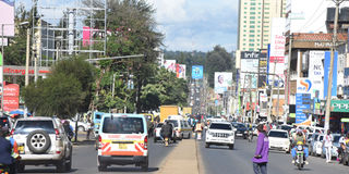 A street in Eldoret town, Uasin Gishu County on May 25, 2023