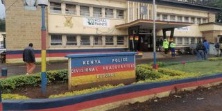 Front view of Eldoret Central Police Station on June 20, 2023.