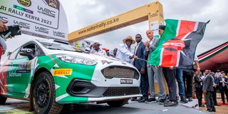 Deputy President Rigathi Gachagua flags off the 70th edition of the WRC Safari Rally 