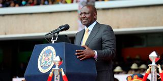 President William Ruto addressed Kenyans after he took the oath of office at Kasarani international Stadium