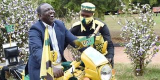 President william ruto on a boda boda