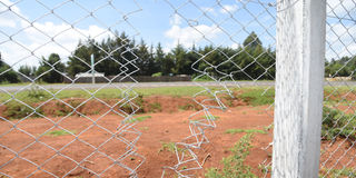 Deputy Governor John Barorot is alleged to have sneaked through this opening on the fence amid the Finland study saga protests