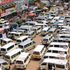 Matatus jam at a stage in Nyeri town on December 14, 2022.