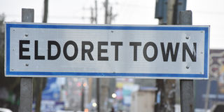 An Eldoret town signage. 