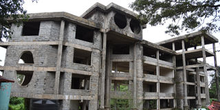 The stalled Nandi County Governor’s office in Kapsabet town on March 15, 2018