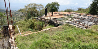 The incomplete one-storey official residence for the Elgeyo-Marakwet County Governor at Kamariny on March 14, 2018