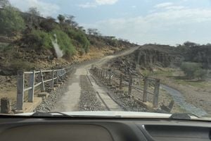 Kapedo Bridge at the border of Turkana and Baringo counties on February 17, 2023, 