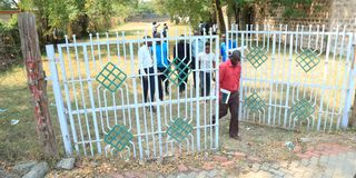 Church officials leave a parcel of land next to St. Stephens Cathedral ACK Church in Kisumu