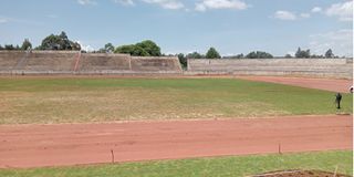 Football pitch at Kipchoge Keino Stadium in Uasin Gishu County