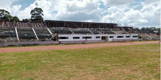 Terraces under construction at Kipchoge Keino Stadium