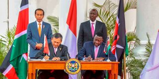 Kenya, Indonesia signing of a bilateral agreement