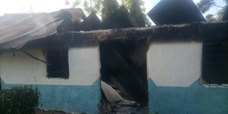 Property destroyed at Salama village in Lamu.