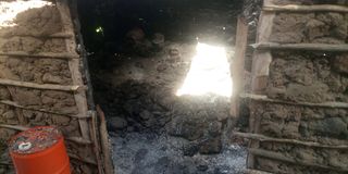 Property destroyed at Salama village in Lamu.