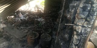 Property destroyed at Salama village in Lamu.