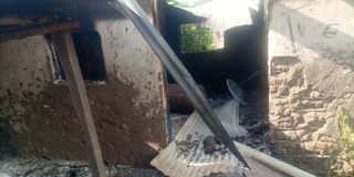 Property destroyed at Salama village in Lamu.