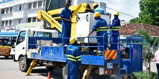 Kenya Power technicians