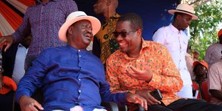 Raila and Opiyo Wandayi