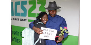 World 800 metres champion Mary Moraa and her fiancee, Richard Lagat, 