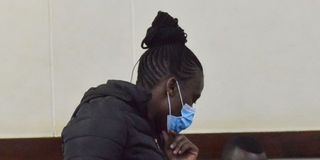 Alvina Ochieng in the dock at the Makadara Law Courts.
