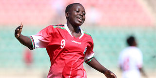 Kenya's Valarie Nekesa celebrates