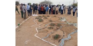 Turkana Governor Jeremiah Lomorukai and security team