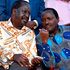 Azimio La Umoja Coalition Leader Raila Odinga (left) confers with Wiper Party Leader Kalonzo Musyoka