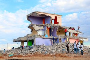 Demolished houses