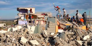 Demolished houses