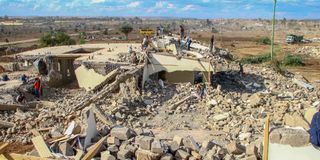 Demolished houses