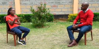 Faith Kipyegon and Bernard Ndong