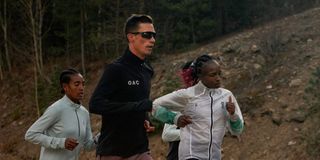 Hellen Obiri (right) trains at Colorado, United States of America 