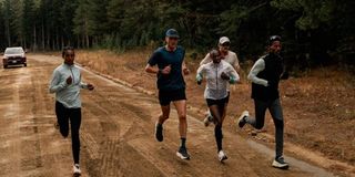 Hellen Obiri (centre) trains at Colorado, United States of America