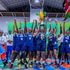 Kenya Ports Authority (KPA) players celebrate with the trophy 