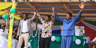 Kisii Governor Simba Arati and Senator Richard Onyonka