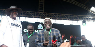 ICT CS Eliud Owalo with Gor Mahia legends