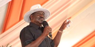 Azimio leader Raila Odinga