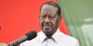 Azimio leader Raila Odinga