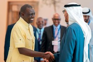 Ruto with Sheikh Mohamed bin Zayed Al Nahyan