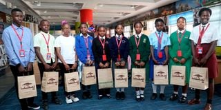 The winners of the ‘Nation’ and ‘Taifa Leo’ essay and insha writing