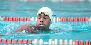 Kenyan swimmer Haniel Kudwoli 