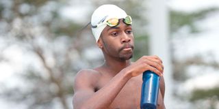 Kenyan swimmer Haniel Kudwoli