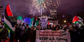 Palestinian supporters 