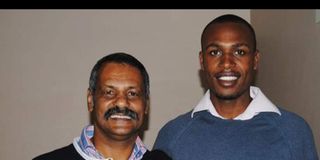 Lamech Bogonko (right) with former Springboks Head Coach Peter De Villiers