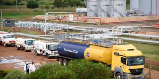 Petrol tankers at Kenya Pipeline Company’s Eldoret Depot