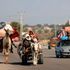 Palestinians flee