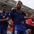 Cape Verde's forward Bebe celebrates