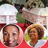 Caskets containing the remains of two sisters Fredah Kinanu Murugu and Kathleen Nkatha Murugu