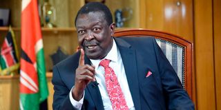 Prime Cabinet Secretary Musalia Mudavadi 