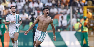 Algeria's forward Baghdad Bounedjah