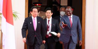 President William Ruto and Fumio Kishida